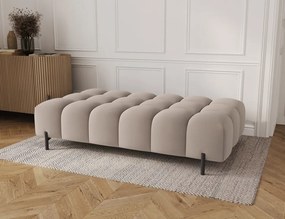 Taburet Tapitat cu Picioare Ferivo, beige plush – Sola 18