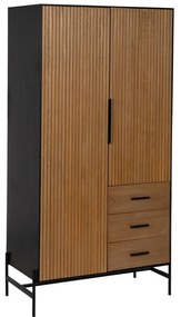 Șifonier în culoare naturală cu aspect de lemn de frasin 104x203 cm – Ixia