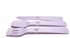 Cutie de călătorie cu tacâmuri SMART TO GO 1,1L - violet