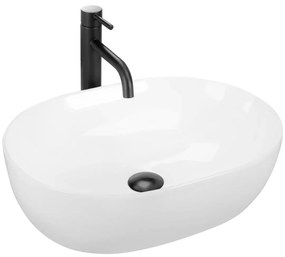 Rea Lisa lavoar 49x35 cm ovale de blat alb REA-U6022