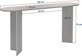 Bufet, Hanah Home, Sira, 150x75x35 cm, Negru Lumiere