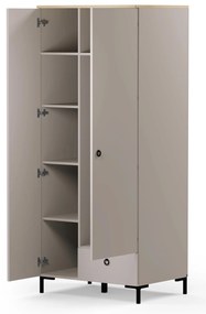 Dulap de haine Demandaron 1 (taupe + stejar silverjack). 1116801