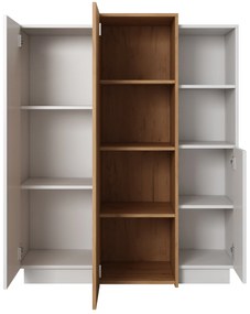 Dulap Three 3D (Stejar craft auriu + Alb). 1071392