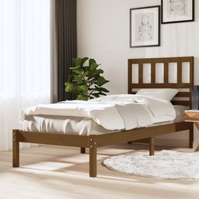 3101016 vidaXL Cadru de pat, maro miere, 100x200 cm, lemn masiv de pin