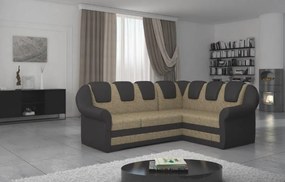 Coltar extensibil cu spatiu pentru depozitare, 243x105x190 cm, Lord II R01, Eltap (Culoare: Bej Pepit / Maro inchis)