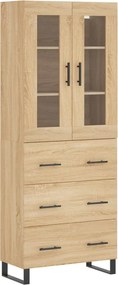 vidaXL Dulap înalt, stejar sonoma, 69,5x34x180 cm, lemn compozit