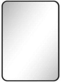 HOMCOM Oglindă de Baie Rectangulară cu Ramă Metalică Oglindă Decorativă pentru Dormitor Living sau Antreu 50x70 cm Negru | Aosom Romania
