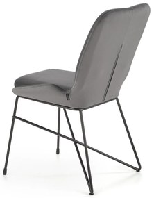 Scaun de masA catifea Culoare Gri, LASE 454