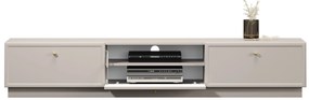 Dulap TV Lorini 200 cm cu sertare - cașmir / mânere aurii