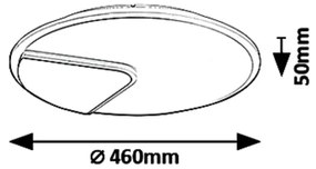 Plafoniera LED design modern Boswell 46cm
