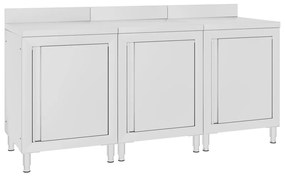 vidaXL Dulap blat de lucru comercial 180x60x96 cm oțel inoxidabil