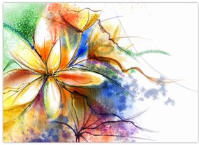 Tablou pe sticlă - Floare (70x50 cm)