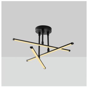 Plafonieră neagră LED 26x51 cm Ledflower – Opviq lights