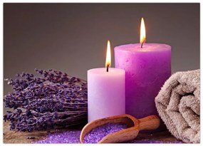 Tablou pe sticlă cu produsele spa (70x50 cm)