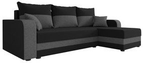 Colțar Harmony L Bis (Negru + Gri) (D). 1062022