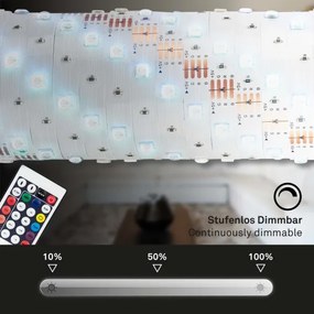 Bandă LED RGBW dimabilă 6,5m LED/24W/230V Brilo + telecomandă