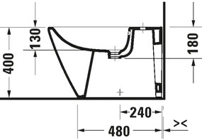 Duravit 2294100000 - Bideu de podea D-NEO, ceramică, alb lucios