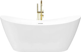 Cada freestanding cu ventil alb Rea Ferrano Slim 150 cm alb