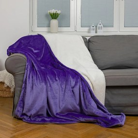 Pătură mătăsoasă OIŢĂ, violet, 150 x 200 cm
