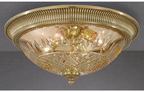 Plafoniera design italian din alama si sticla chihlimbar 4320