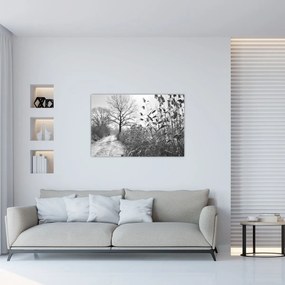 Tablou - Câmpuri în timpul iernii (90x60 cm)