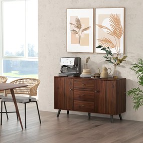 HOMCOM Bufet Modern pentru Sufragerie, Sala de Mese si Intrare din PAL cu 2 Dulapuri si 3 Sertare | Aosom RO