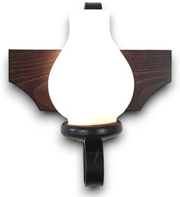 Aplica de perete rustica fabricata manual din lemn Vela WOOD-VE-AP1