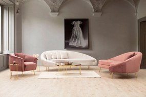 Canapea Fixa cu 3 locuri Eses Stanga - Dreapta, Bej, 255 x 85 x 120 cm