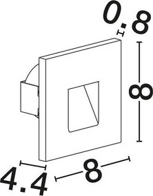 Spot aplicat perete exterior LED 2700K IP65 Pik negru
