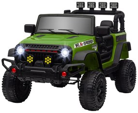 AIYAPLAY Buggy 4x4 mașină electrică pentru copii UTV cu telecomandă 2.4Ghz 2 motoare 12 V verde | Aosom Romania