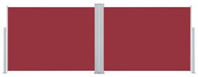 Copertina laterala retractabila, rosu, 120 x 1000 cm Rosu, 120 x 1000 cm