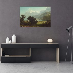 Tablou - Albert Bierstadt, Lake Lucerne, reproducere (90x60 cm)