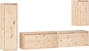 vidaXL Comode TV, 4 buc., lemn masiv de pin
