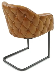 Scaun din piele naturala pentru living ✔ model ENZO