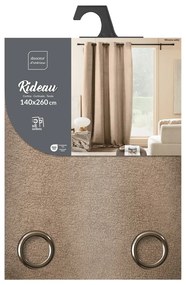 Draperie maro deschis din material bouclé 140x260 cm Winona – douceur d'intérieur