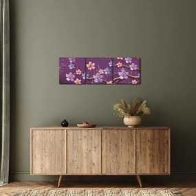 Tablou - Amurg de primăvară (cu ceas) (90x30 cm)