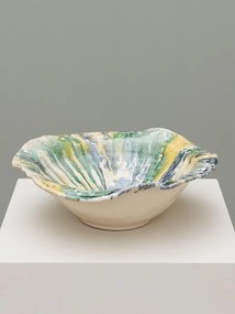 Bol din ceramica pictat manual, 44cm, Intense