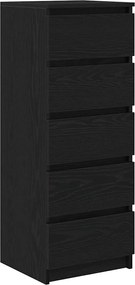 vidaXL Bufetă cu sertare Stejar negru 37,5x35x99 cm Lemn prelucrat