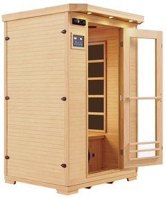 Infračervená sauna/ tepelná kabína Oslo s triplexným vykurovacím systémom a drevom Hemlock