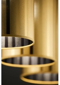 Jupiter 2092 - Lustră suspendată pe cablu CORTINA 3xE27/15W/230V auriu/negru