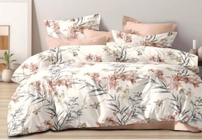 Lenjerie de pat din bumbac AMARILIS crem-roz Dimensiune lenjerie de pat: 70 x 90 cm | 140 x 200 cm