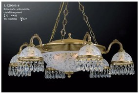 Candelabru design clasic realizat manual din alama si Cristal Scholer 6200