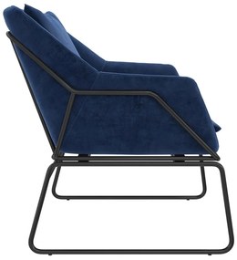 Fotoliu albastru cu tapițerie din catifea Avery – Støraa