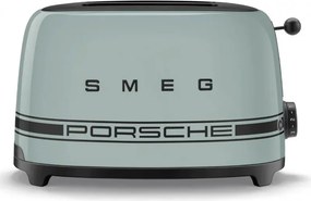 Prajitor de paine SMEG 50's Style Porsche TSF01PSGEU, 950 W, 2 felii, 6 trepte, Tava pentru firimituri, Cablu integrat, Otel inoxidabil, Verde