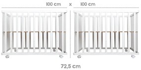 Țarc pentru copii alb 100x100 cm Little stars – Roba