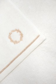 Prosop SEHZADE 50x100 cm Alb – Broderie argintie