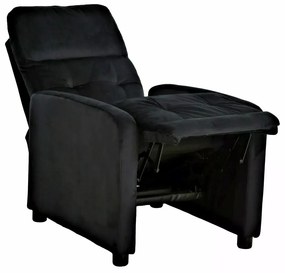 Fotoliu Otus velvet negru Blu19 H100 cm