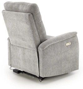 Fotoliu recliner Jamal stofa gri H105 cm