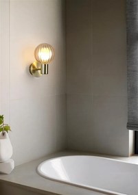 Aplica baie Protectie IP44 metal alama, sticla champagne Luminsphere