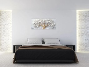Tablou – Arborele vieții 3D plin de flori (120x50 cm)